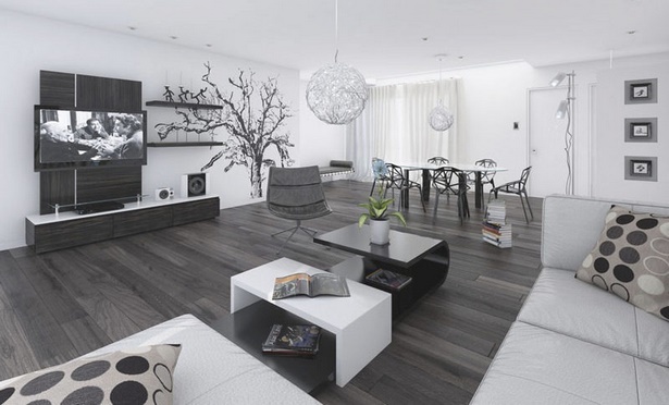 Modernes wohnzimmer grau