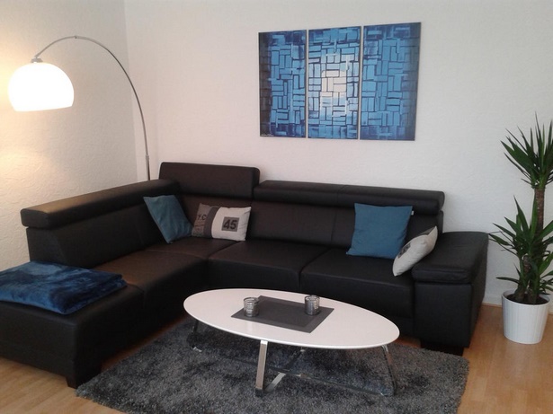 Wohnzimmer schwarze couch