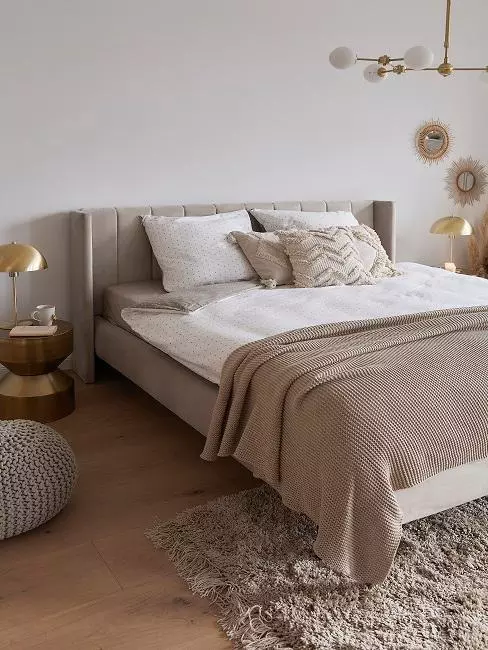 Schlafzimmer gestalten braun beige