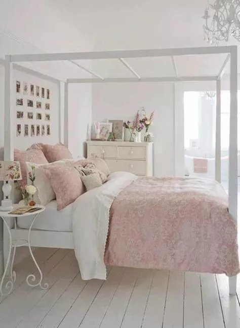 Schlafzimmer weiß rosa