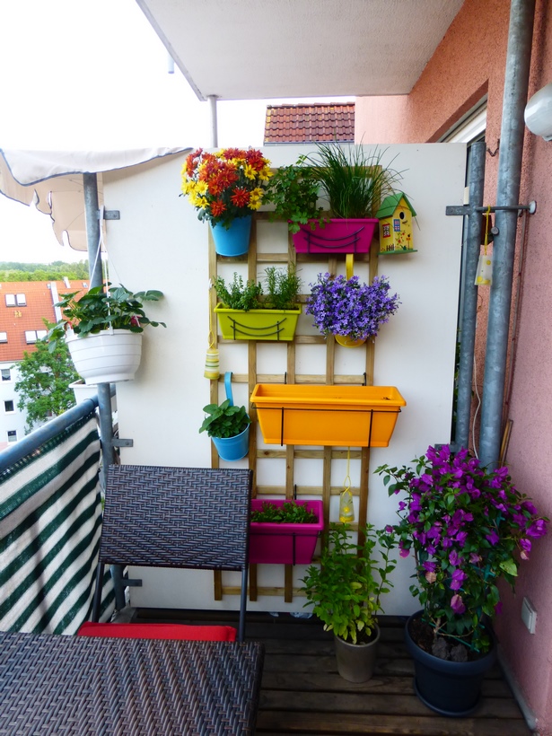 Balkon sichtschutz blumen