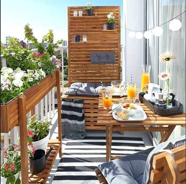 Kleine bank für balkon