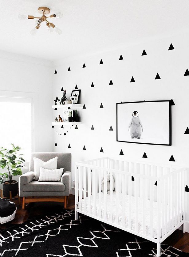 Babyzimmer schwarz weiß