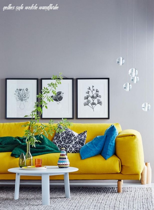 Gelbes sofa welche wandfarbe
