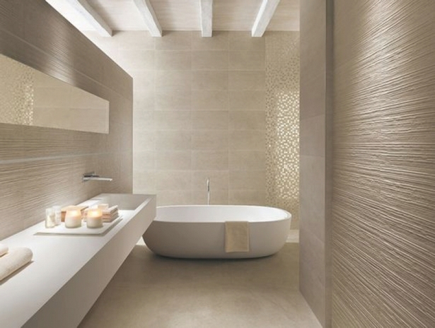 Badezimmer fliesen sandfarben modern