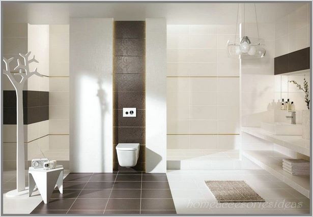 Badezimmer modern braun