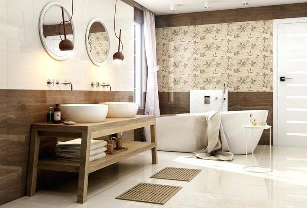 Badezimmer modern braun