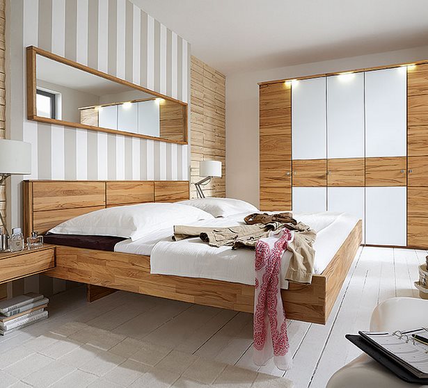 Moderne schlafzimmer aus holz