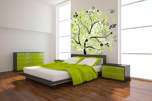 Schlafzimmer grün