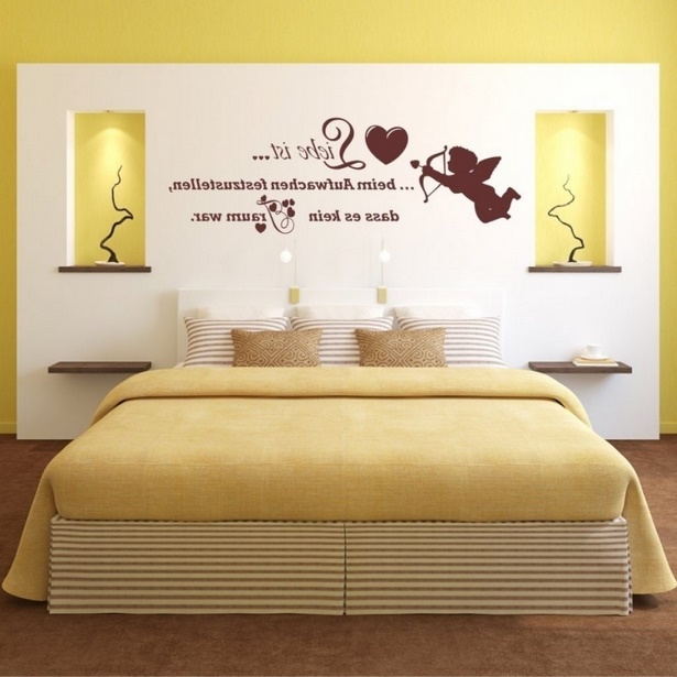 Wandgestaltung schlafzimmer wand