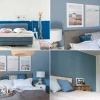 Hellblaue wand schlafzimmer