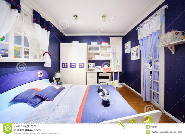Blaues schlafzimmer