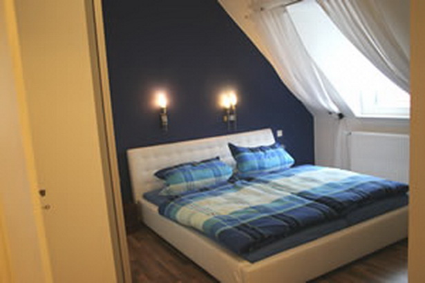 Blaues schlafzimmer