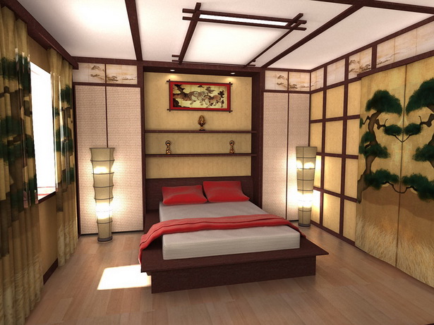 Japanisches schlafzimmer