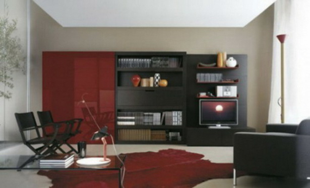 Rotes wohnzimmer