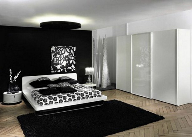 Schwarzes schlafzimmer