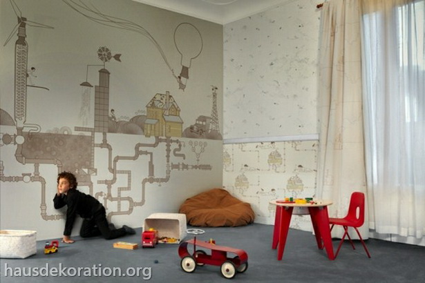 Wandgestaltung kinderzimmer junge