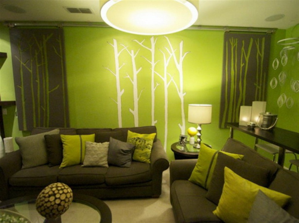 Wohnzimmer grün
