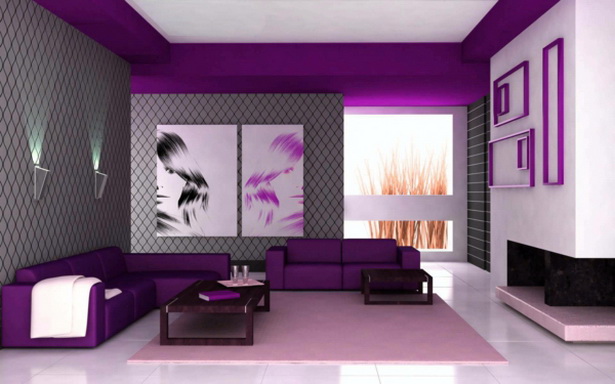 Wohnzimmer ideen lila