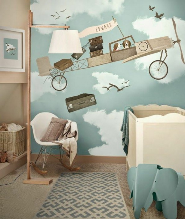 Babyzimmer wände gestalten ideen
