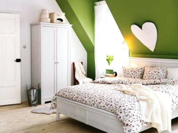 Grüne wände im schlafzimmer