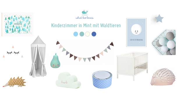 Kinderzimmer deko mint