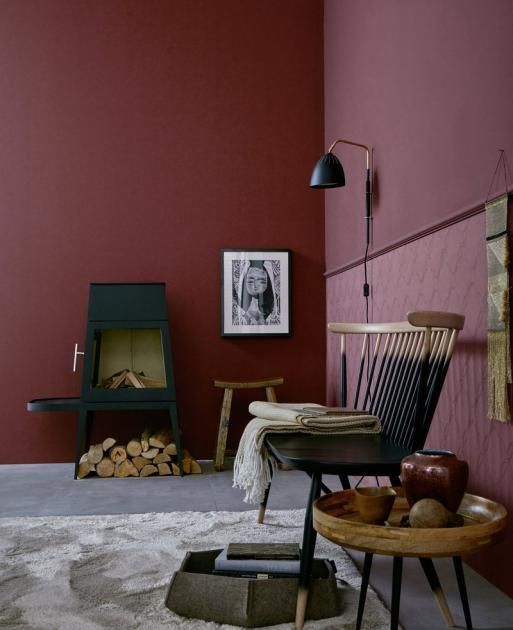 Rote wandfarbe schlafzimmer