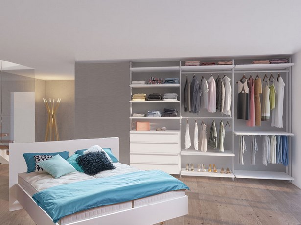 Schlafzimmer mit kleiderschrank