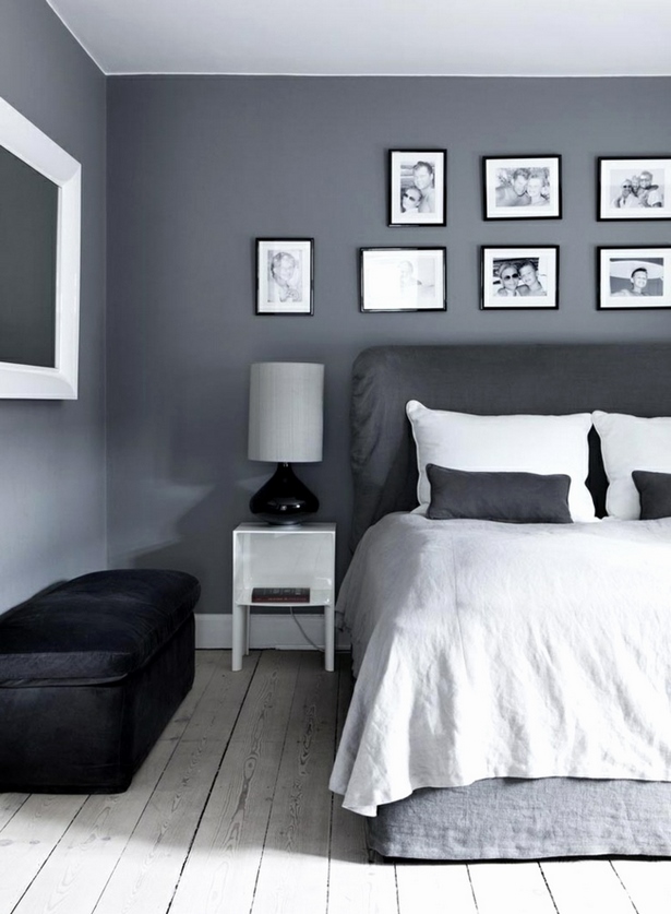 Schlafzimmer schwarz grau