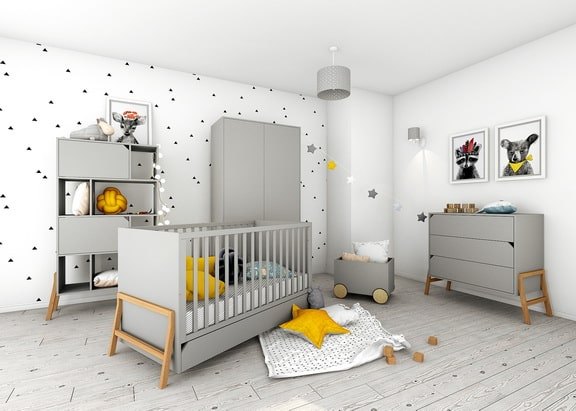 Babyzimmer grau