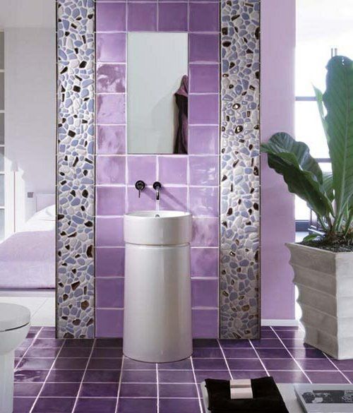 Badezimmer violett