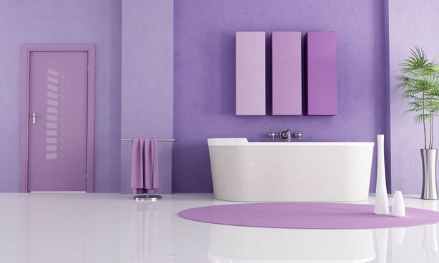Badezimmer violett