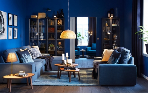 Wohnzimmer blau