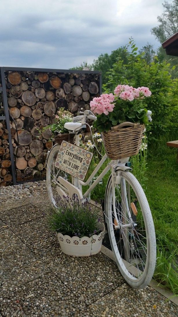 Deko fahrrad garten