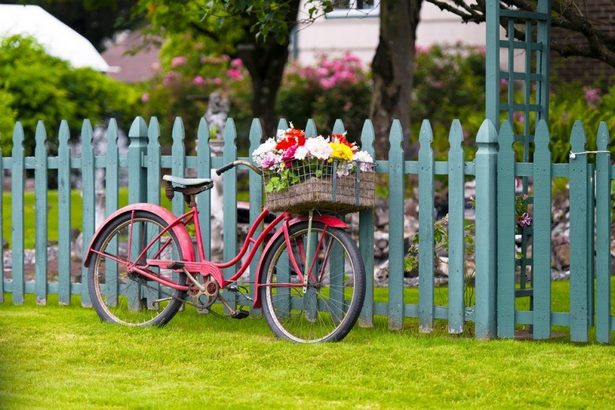 Fahrrad deko garten