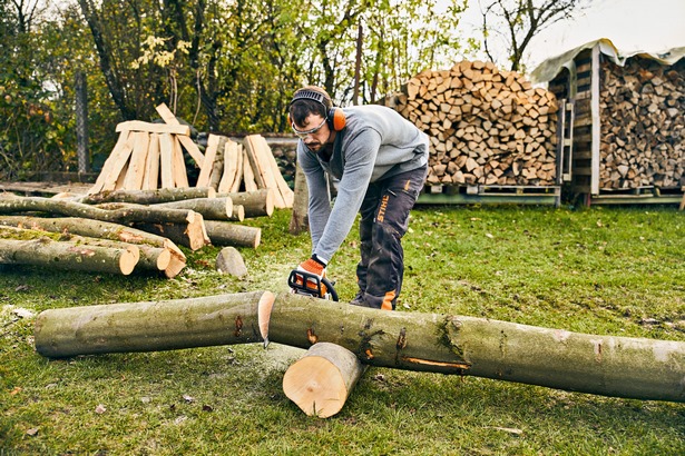 Garten deko holzstämme