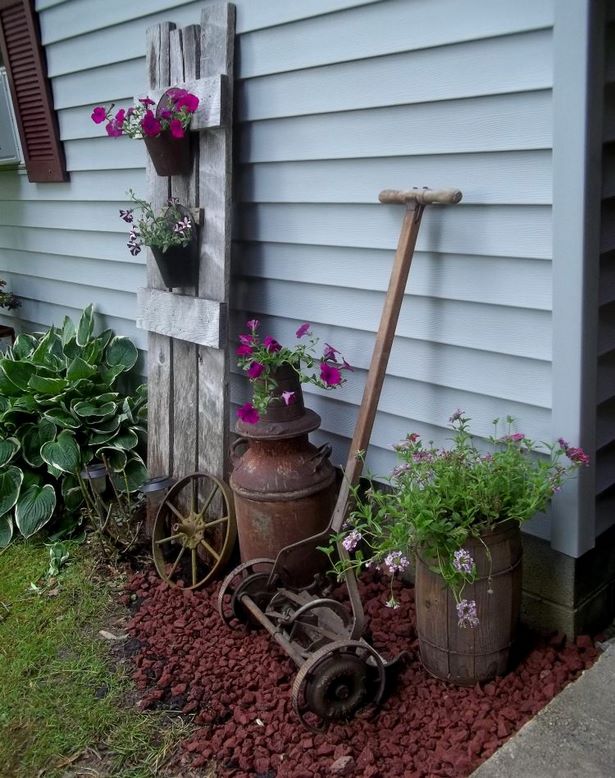 Gartendeko aus alten sachen