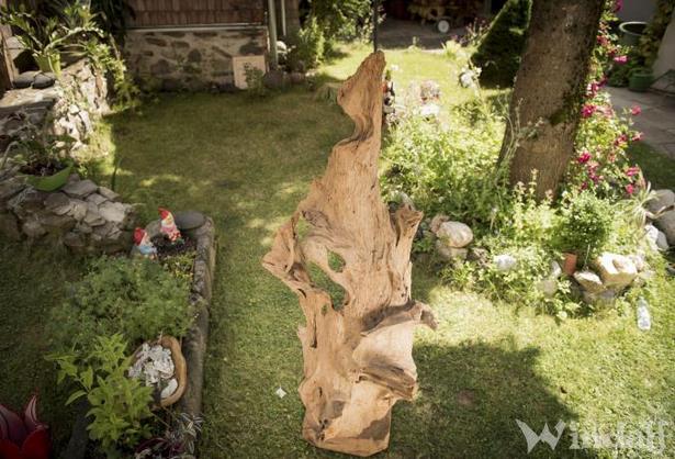 Holz deko für garten