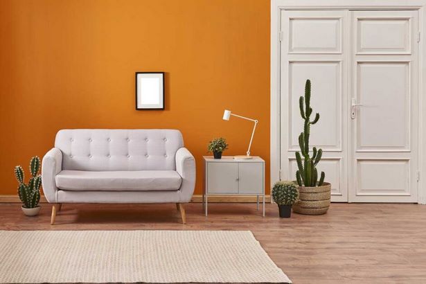 Orange wohnzimmer