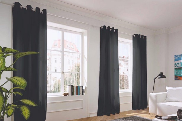 Wohnzimmer gardinen mit gardinenstangen