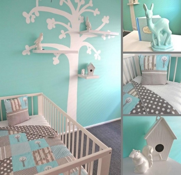 Wandgestaltung babyzimmer mädchen