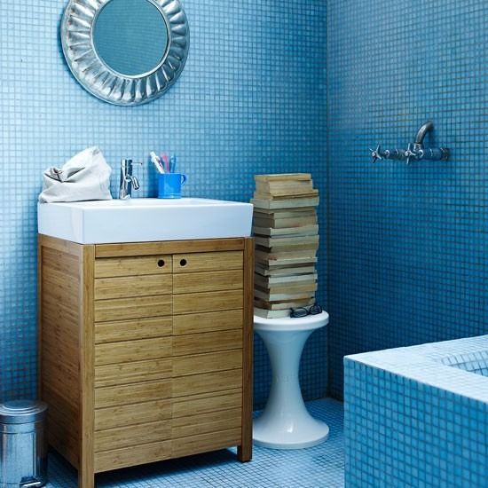 Badezimmer in blau