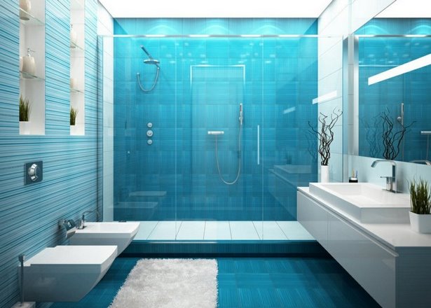 Badezimmer in blau