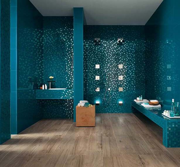 Badezimmer in blau