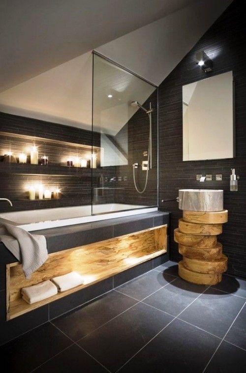 Badezimmer design holz
