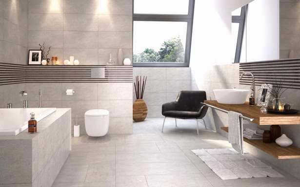 Badezimmer modern beige