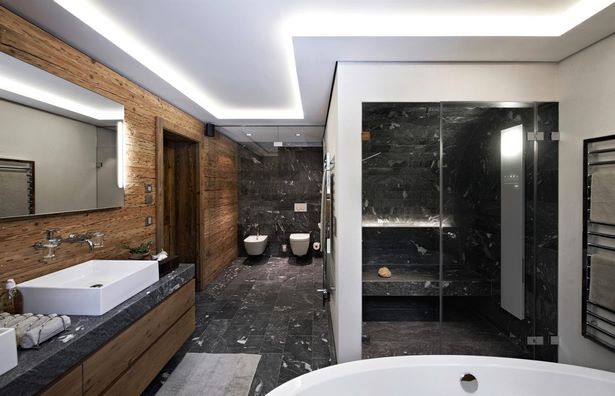 Badezimmer modern rustikal