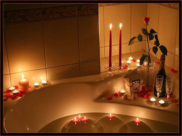 Badezimmer romantisch dekorieren