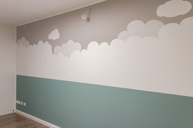 Wolken auf wand malen