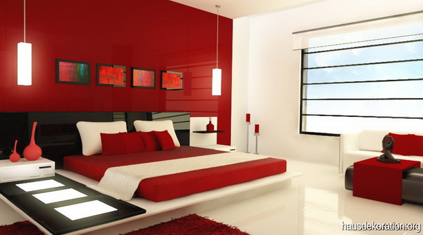 Rotes schlafzimmer